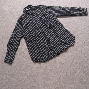 Striped Shirt Navy and White